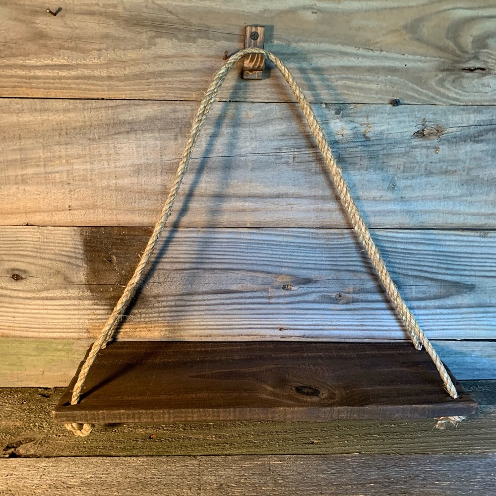 Farmhouse decor rustic Hanging Shelf